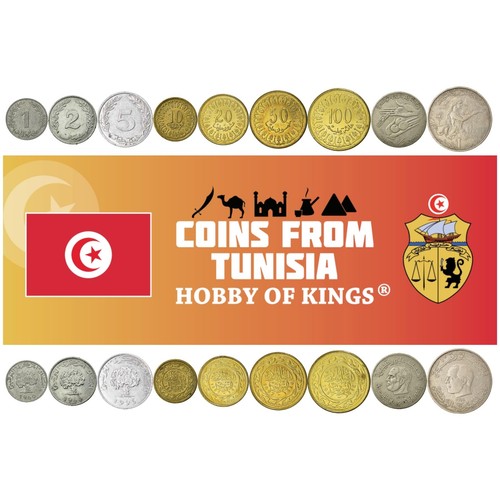 Tunisian coin set 5 - tunisian, 9