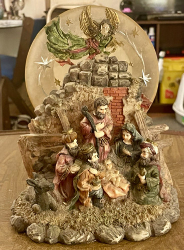 Resin nativity scene figurine - resin,