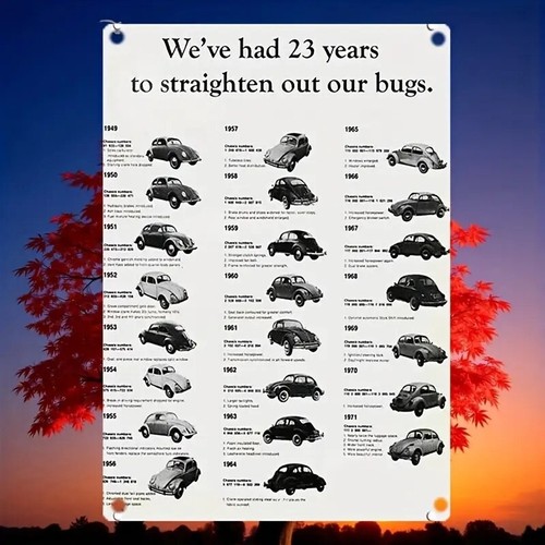 New volkswagen history sign - new,