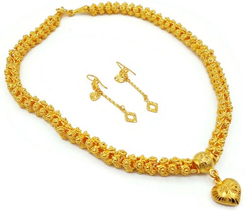 Heart flower necklace - heart,