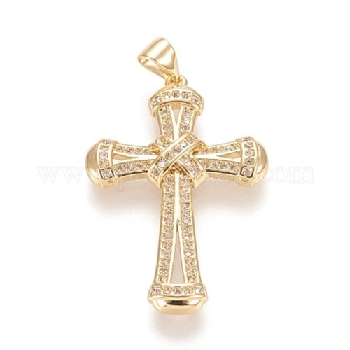 18k gold plated - cross, with