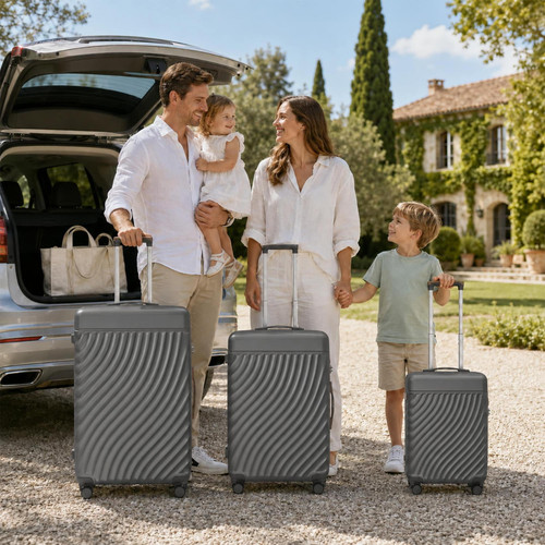 3pc abs hardshell luggage set - luggage,