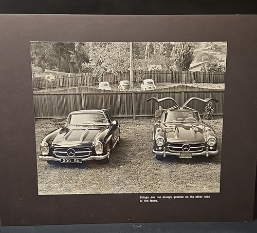 Vintage road track w photo - &, b&w