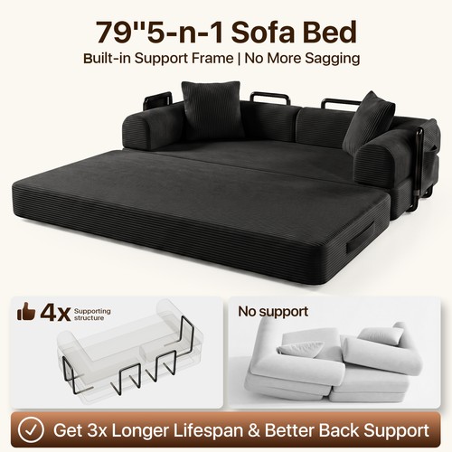Convertible sofa bed - 5-in-1,