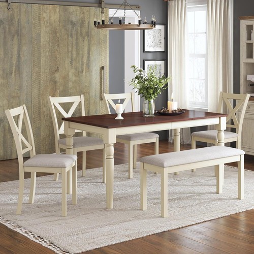 Piece farmhouse dining table - 6-piece,