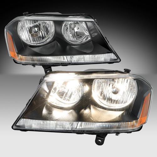 2pcs black housing - 2pcs, headlight