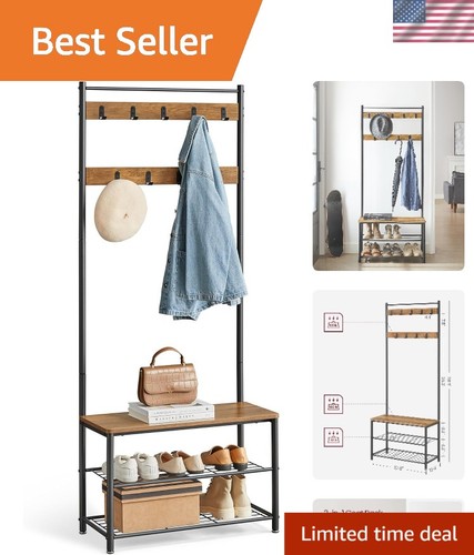 Industrial entryway hall tree - industrial,