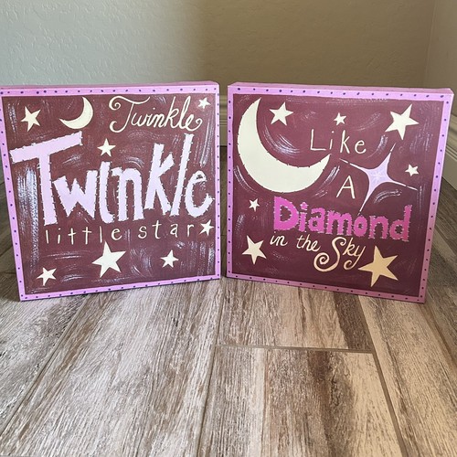Pink brown nursery rhyme wall - pink,