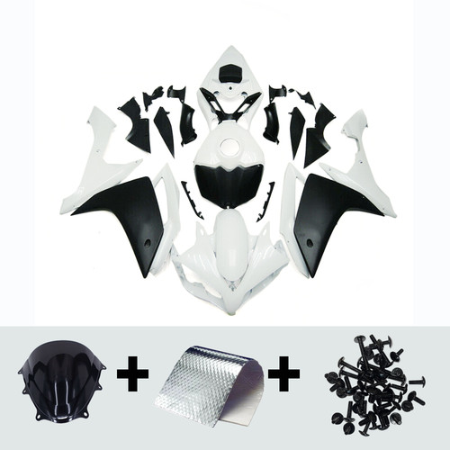 White black fairing kit - black, for