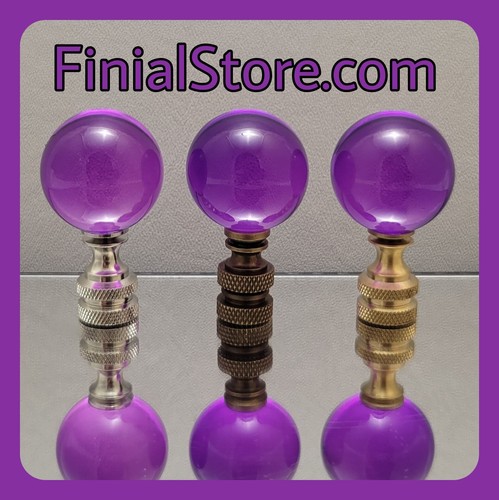 Purple crystal ball 30mm lamp - purple,