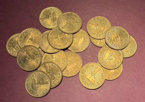 Cigarette tokens mercury - tokens,
