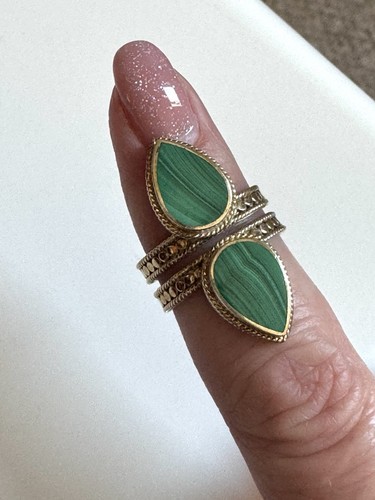 Anna beck gold - gold, malachite