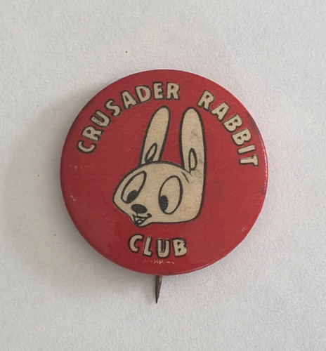 1950s crusader rabbit club pin - 1950s,