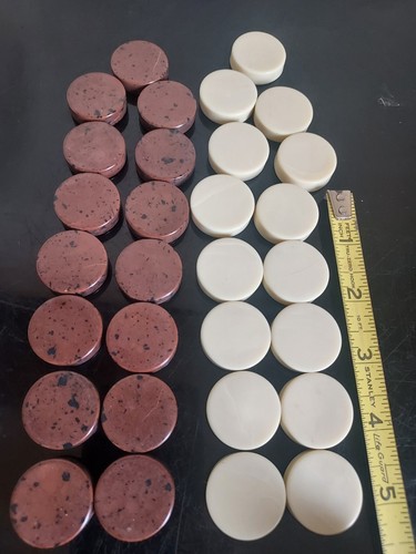 Vtg lot backgammon pieces - lot,