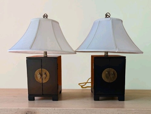 Pair asian style cabinet - pair,