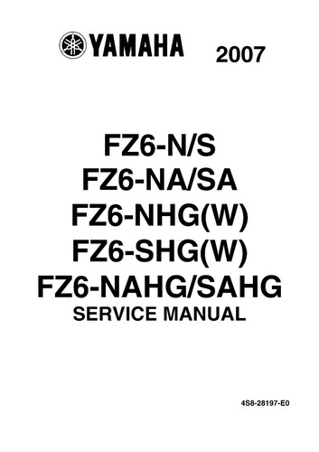 Yamaha service manual 2007