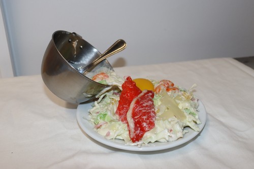 Vintage seafood salad fake - seafood,