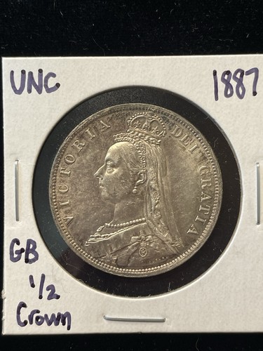 1887 great britain crown - britain, 1/2