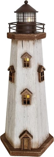 Wooden lighthouse with lights - lighthouse,