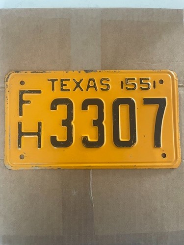 Vintage 1955 texas license - vintage,