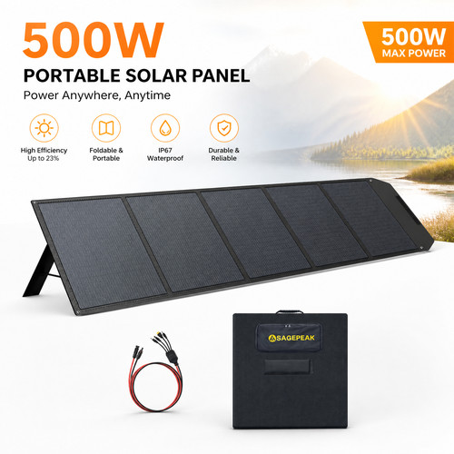 Sagepeak 500w foldable solar - sagepeak,