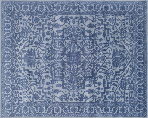 Floral light blue oriental - light,