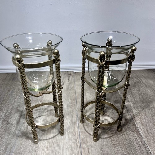 Vintage brass glass - brass,
