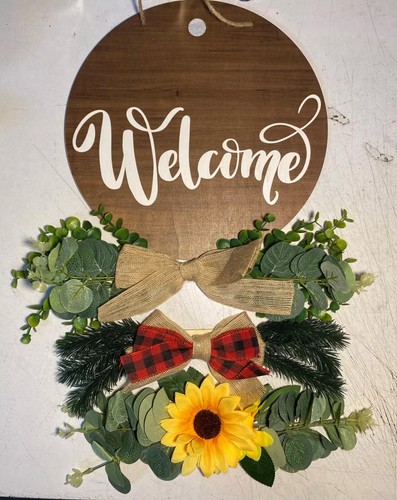 Front door welcome - welcome, sign