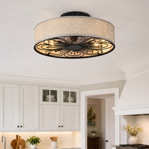 Boho ceiling fan with led - boho,