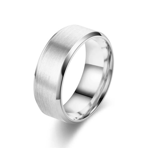 Stainless steel band ring - stainless,
