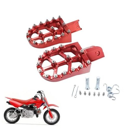 Red footpegs pedals - red, for