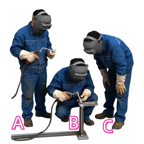 Welder worker man - welder,