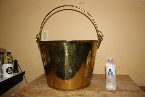 Large antique brass copper - antique, 17"