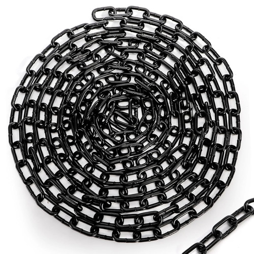 Long black chain link x - long, 1/4"