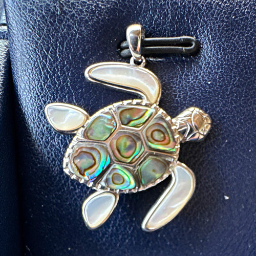 Silver abalone inlay - silver,