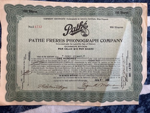 1920 pathé frères phonograph - 1920,
