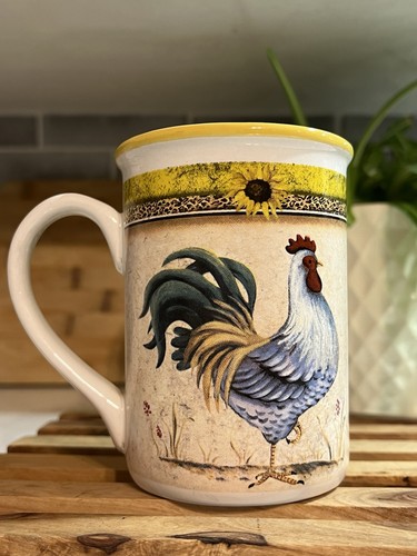 Vintage rooster coffee mug - vintage,