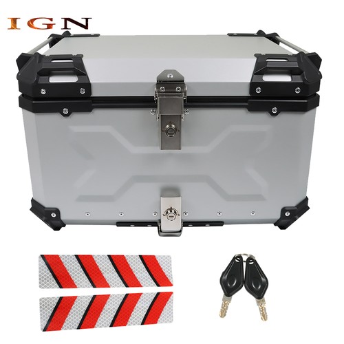 Silver 65l motorcycle trunk - 65l,