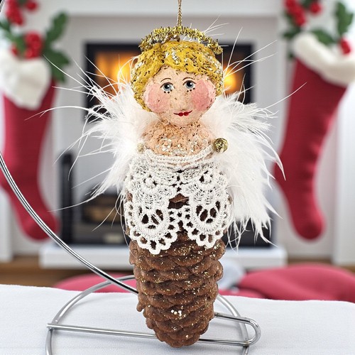 Vtg pinecone primitive - vtg, angel