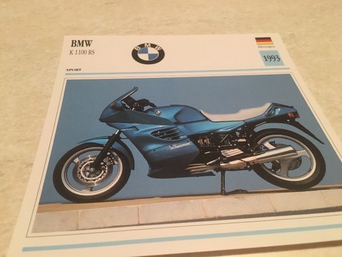 Bmw 1100 motorcycle card - k,