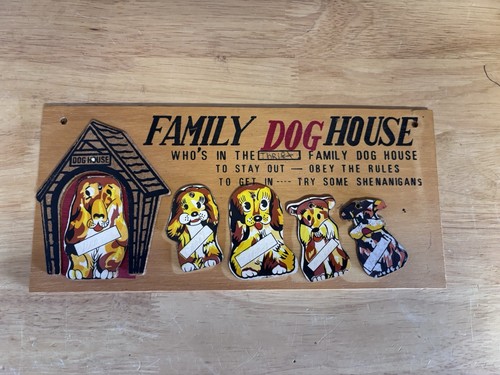 Vintage family dog house - family,