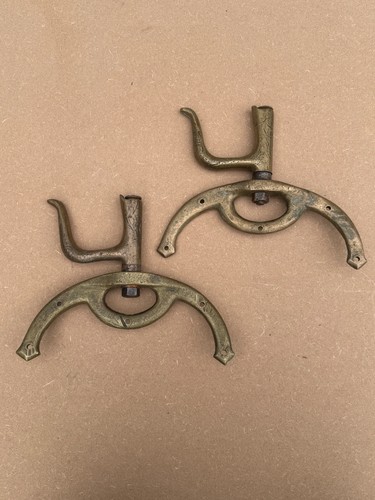 Antique brass rowlocks pair