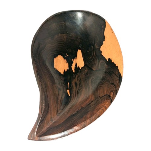 Vtg hand carved wood - hand, bowl