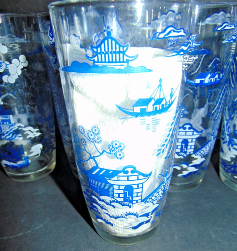Vintage asian blue willow - asian,