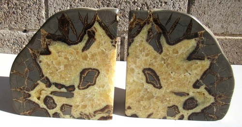 Pair vintage septarian - pair,
