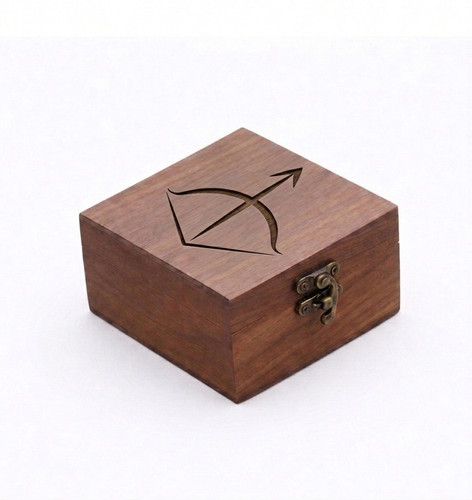 Walnut wood keepsake box with - walnut,