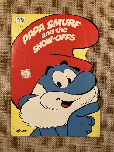 Smurf paperback book 1983 vtg - book,