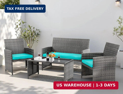 Piece patio ratten - 4,
