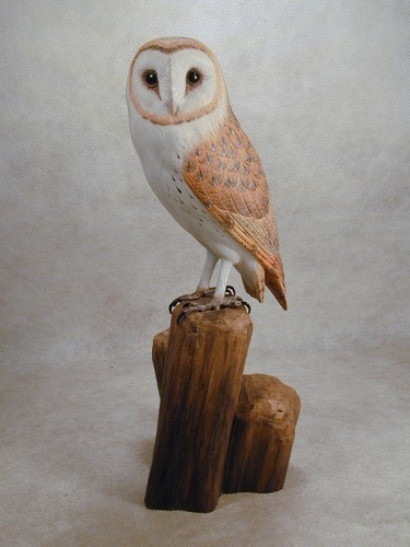 Barn owl original wood - barn, carving