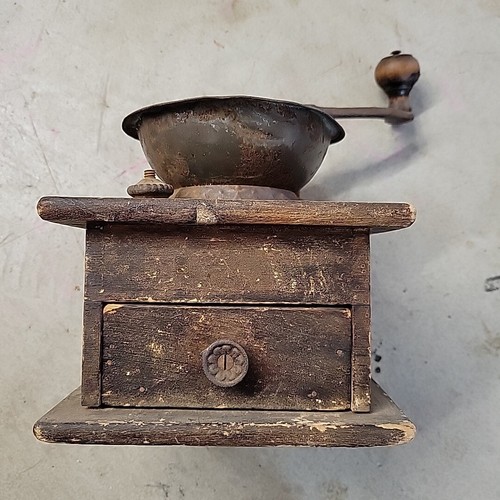 Antique coffee grinder p - coffee, c.p